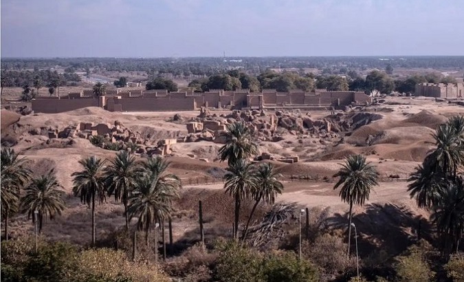 Archaeological site where the city of Babylon would have been located, Iraq.