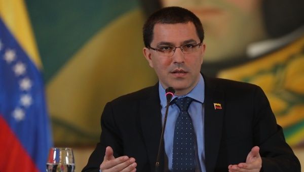 Foreign Affairs Minister Jorge Arreaza, Caracas, Venezuela, 2020.