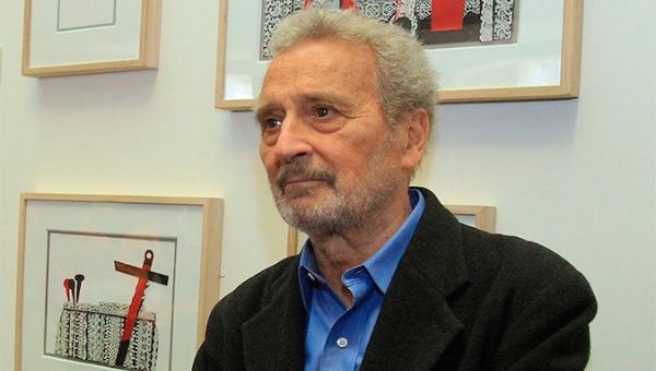Vicente Rojo at an exhibition in Mexico City, Mexico, March 27, 2015.
