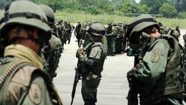 Bolivarian National Armed Forces (FANB) soldiers in Apure, Venezuela.