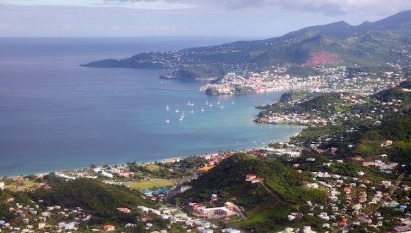 Aerial view of Grenada, 2021.