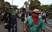 Farmers and Indigenous people at a demonstration in Cali, Colombia, May 9, 2021.