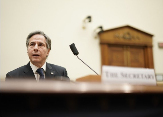 U.S. Secretary of State Antony Blinken testifies before U.S. House Committee on Foreign Affairs on Capitol Hill in Washington, D.C., on March 10, 2021.