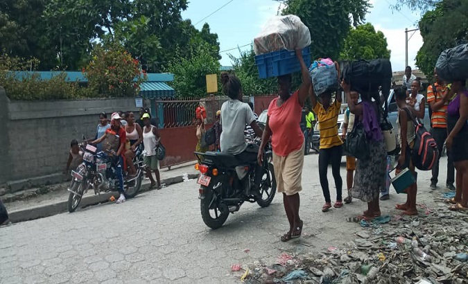 People walking down the streets, Haiti