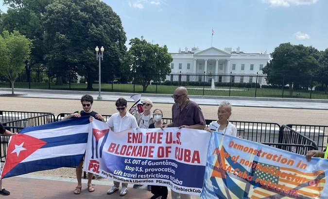 Act of solidarity with Cuba, Washington DC, U.S., June 20, 2021.
