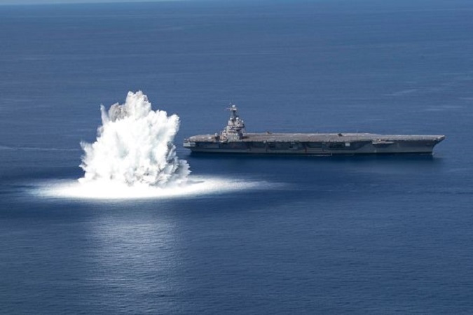 US navy detonates 40,000lb bomb in the sea triggering 100-mile out earthquakes.