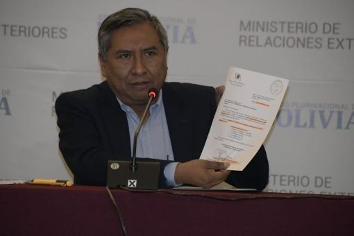 The Bolivian foreign minister called the incident a violation of the principles of diplomacy between sister nations.