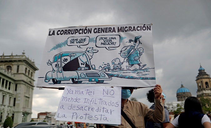 People protest corruption, Guatemala, Jun. 5, 2021.