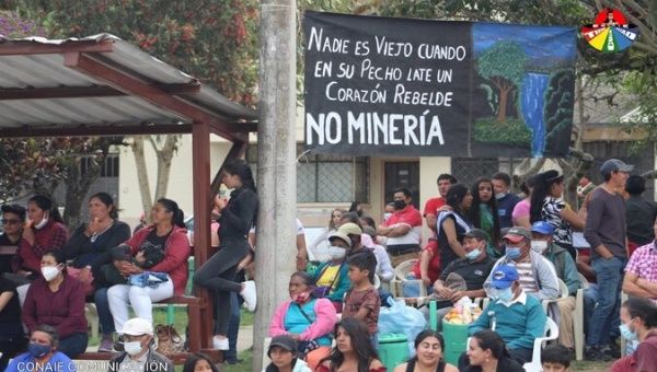 Community meeting against large-scale mining, Cotacachi, Ecuador, Sept. 19, 2021.