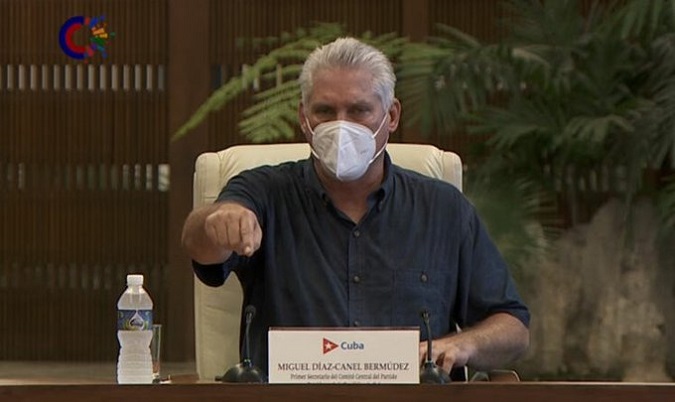 Cuban President Miguel Diaz-Canel appeared on national TV in July to denounce destabilization attempts in the midst of a complex economic and health situation, resulting from the US blockade and the COVID-19 pandemic.