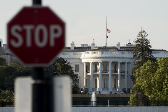 Photo taken on April 20, 2021 shows the White House in Washington, D.C., the United States.