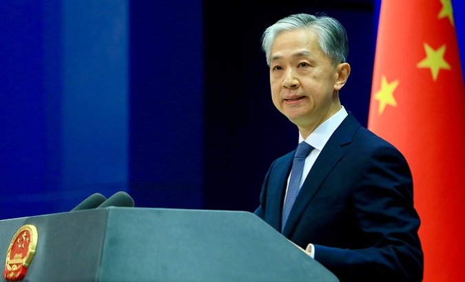 Diplomat Wang Wenbin, Beijing, China, Oct. 21, 2021.