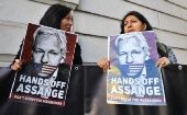 Citizens demand the release of Julian Assange, London, U.K., October 2021.