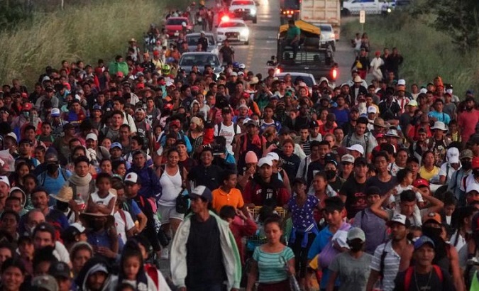 Central American caravan in Mexico, Nov. 2021