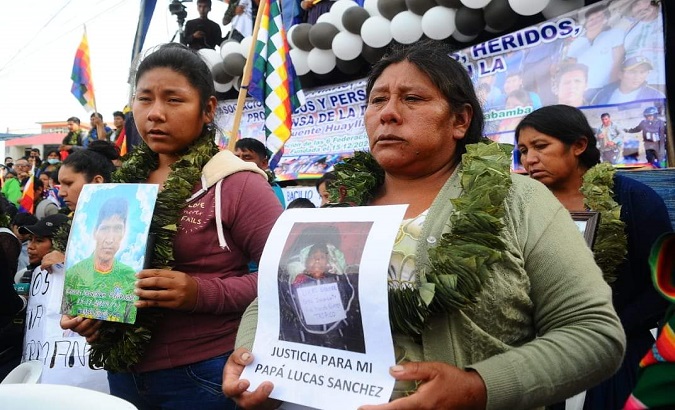 Citizens reject the U.S.-backed 2019 coup d'etat, Sacaba, Bolivia, Nov. 15, 2021.