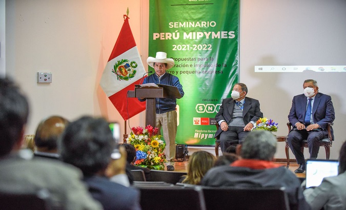 President Pedro Castillo (C), Lima, Peru, Nov. 24, 2021.