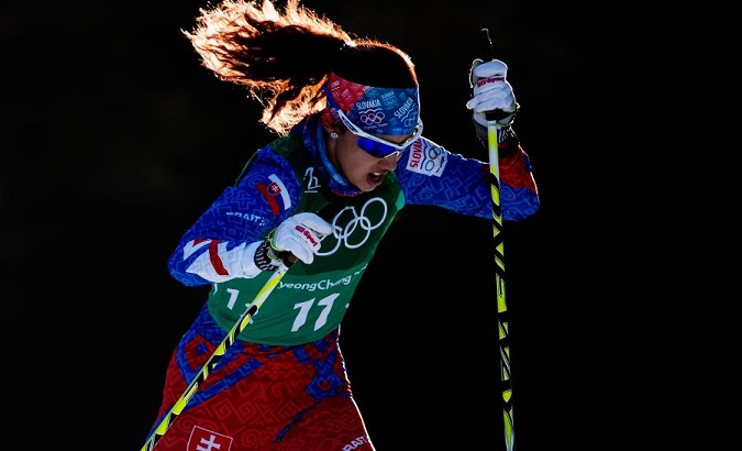 Barbara Klementova of Slovakia at the Winter Olympic Games, South Korea, Feb. 21, 2018.