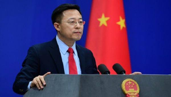 Spokesperson for the Chinese Ministry of Foreign Affairs, Lijian Zhao, ask for Washington to take preventing measures in order to protect its space station. Dec. 28, 2021.
