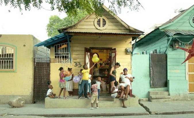 View of a Haitian neighborhood from a Gessica Geneus film, 2021.