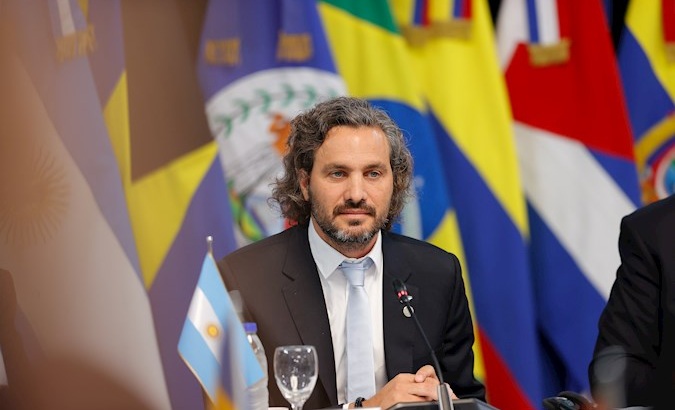 Argentina's Foreign Affairs Minister Santiago Cafiero at a CELAC summit, Buenos Aires, Jan. 7, 2022.