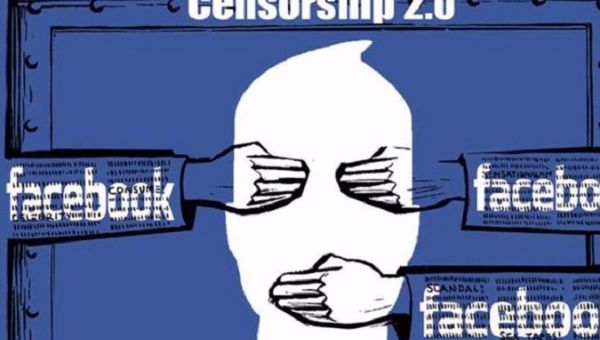 Image representing acts of censorship on Facebook.