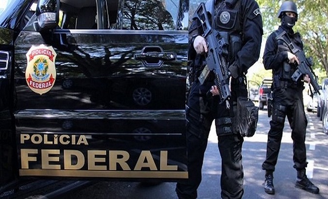 Federal police performing an anti-drug operation, Paraguay, Feb. 25, 2022.