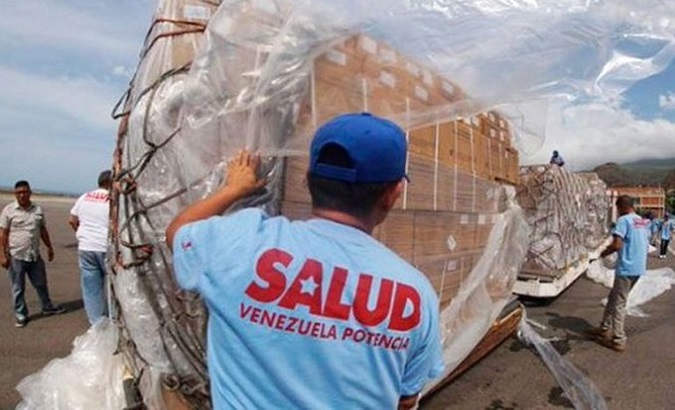 Authorities move the shipment sent by the Chinese governmnet, Venezuela,