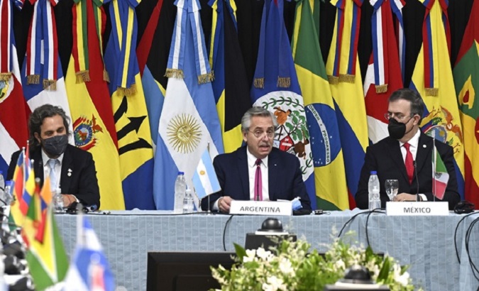 The Community of Latin American and Caribbean States (CELAC) on Saturday called on all political and social sectors in Peru to respect the democratic order. Mar. 13, 2022.