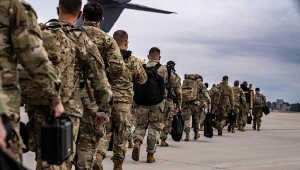 Soldiers going on missions to NATO member countries.