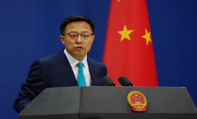 China's Foreign Ministry spokesman Zhao Lijian. Apr. 15, 2022.