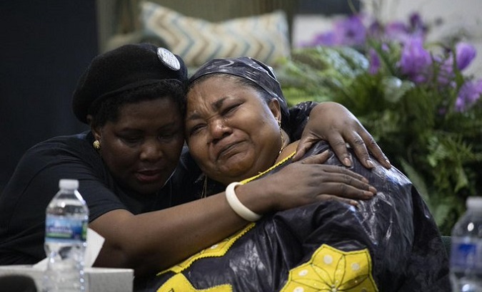 Mother a Black man who was killed by a police officer in Michigan, U.S., April 2022.