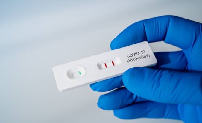 A coronavirus positive rapid test.