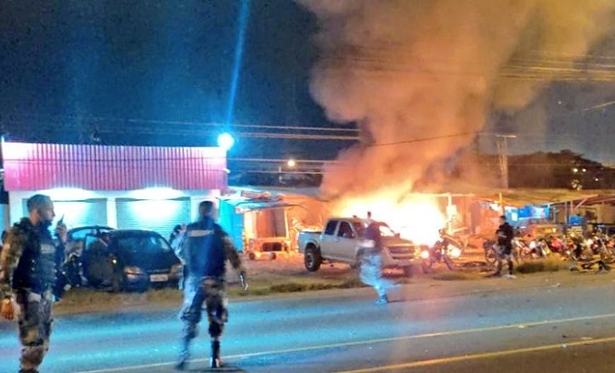 Car bomb outside La Roca prison, Guayas, Ecuador, April 25, 2022.
