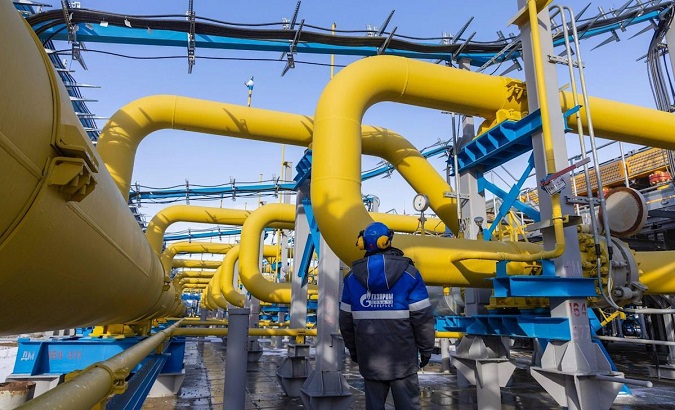 Facilities of the Russian gas supplier Gazprom