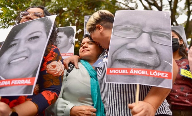 Violence against journalists in Mexico was under discussion at the Peoples' Tribunal hearings on the Murder of Journalists in Mexico City. Apr. 27, 2022.