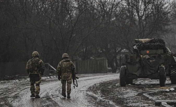 Military on Ukrainian territory, 2022.