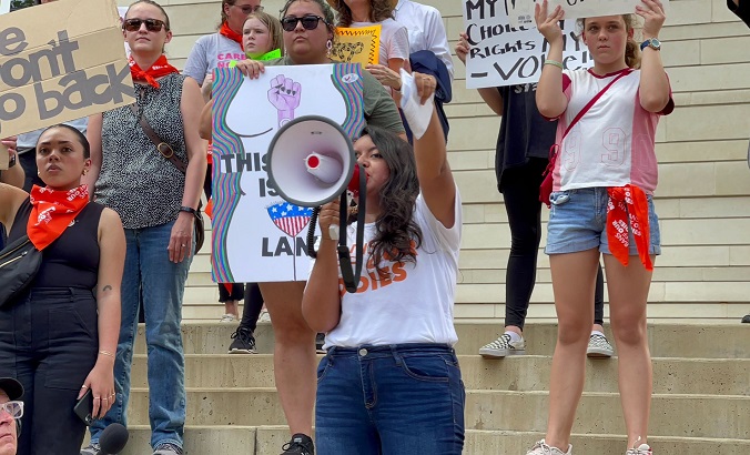 Rally in support of women's rights, Texas, May 4, 2022.