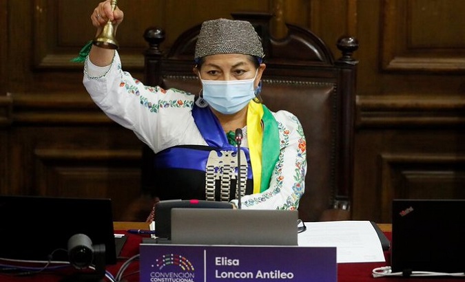 Elisa Loncon, the president of the Constitutional Convention, Chile, 2022.