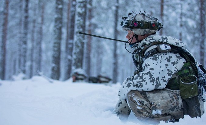 A Finnish soldier.