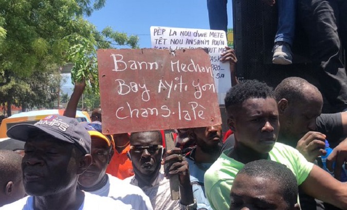 Citizens asking for security in Croix-des-Bouquets, Haiti, May, 2022.