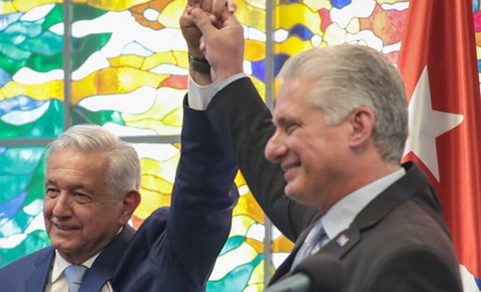 Cuban President Miguel Díaz-Canel and AMLO from Mexico signed a declaration to strengthen bilateral historical ties, as well as promote the development of social and economic activities. May. 9, 2022.