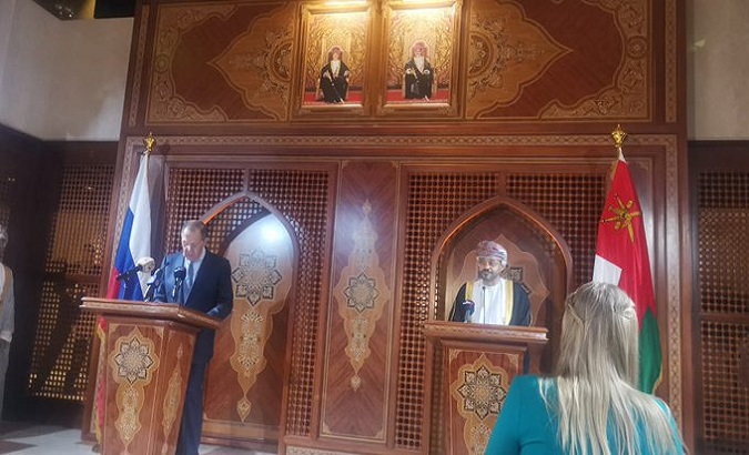 Russian Foreign Minister Sergey Lavrov held a joint press conference with his Omani counterpart Sayyid Badr bin Hamad al-Busaidi. May. 11, 2022.