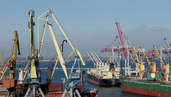 Cargo ships remain blocked due to Ukrainian mines on the Black Sea, May 13, 2022.