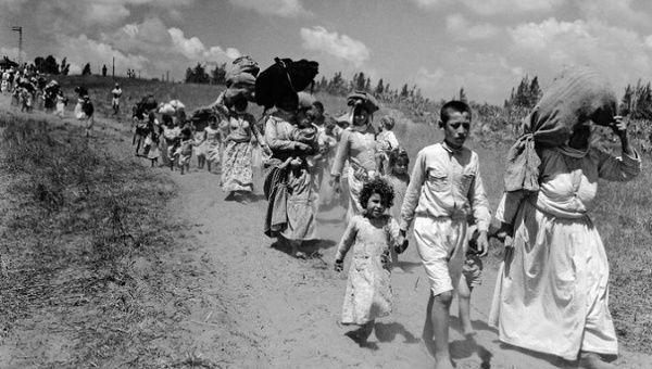 Palestinians are expelled from their homeland, May 15, 1948.