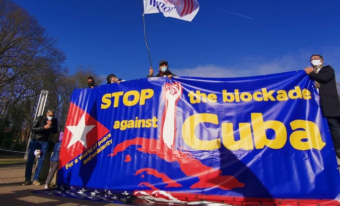 Rally against the US blockade convened by 