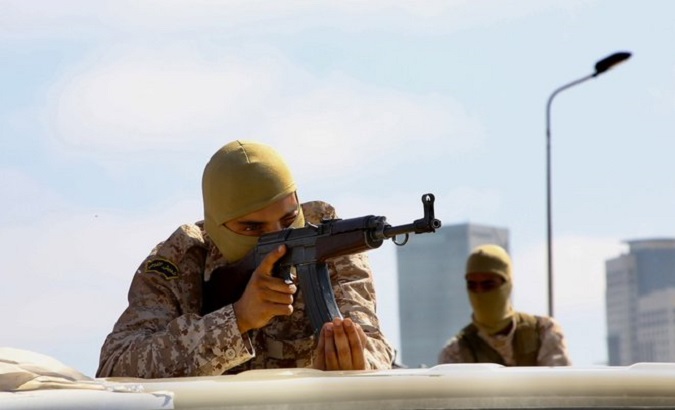 Fighters loyal to Libya's Tripoli-based government, May 17, 2022.