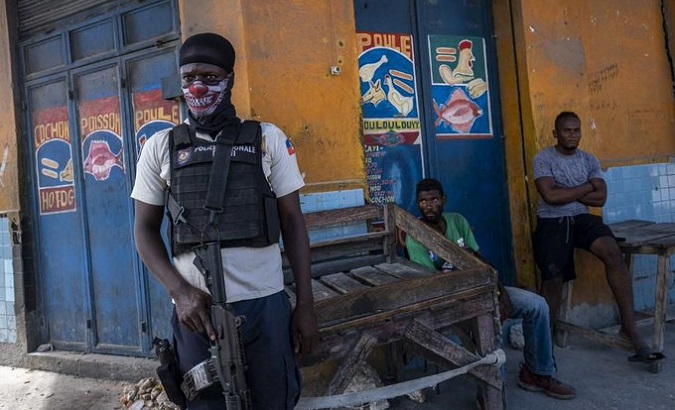 A gang member in Port-au-Prince, Haiti, 2022.