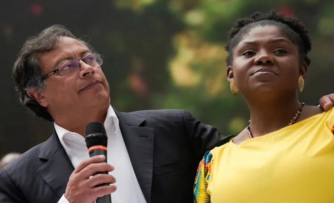 Gustavo Petro candidate has the highest voting intentions for the presidential elections in Colombia with Francia Márquez, vice-presidential candidate. May. 20, 2022.