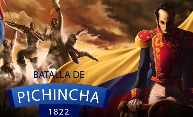 Symbolic representation of the 1822 Battle of Pichincha.