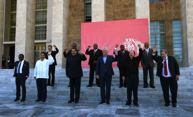 President Nicolas Maduro (C) and other Latin American presidents at the 20th ALBA-TCP summit, Havana, Cuba, 2021.